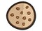Chocolate Chip Cookie Multi-Color Embroidered Iron-On or Hook & Loop Patch Applique